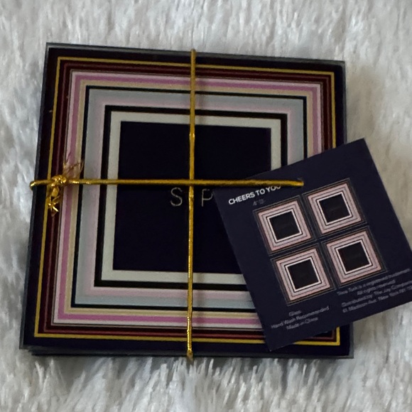 Trina Turk Black and Striped Coaster Set - Picture 4 of 7